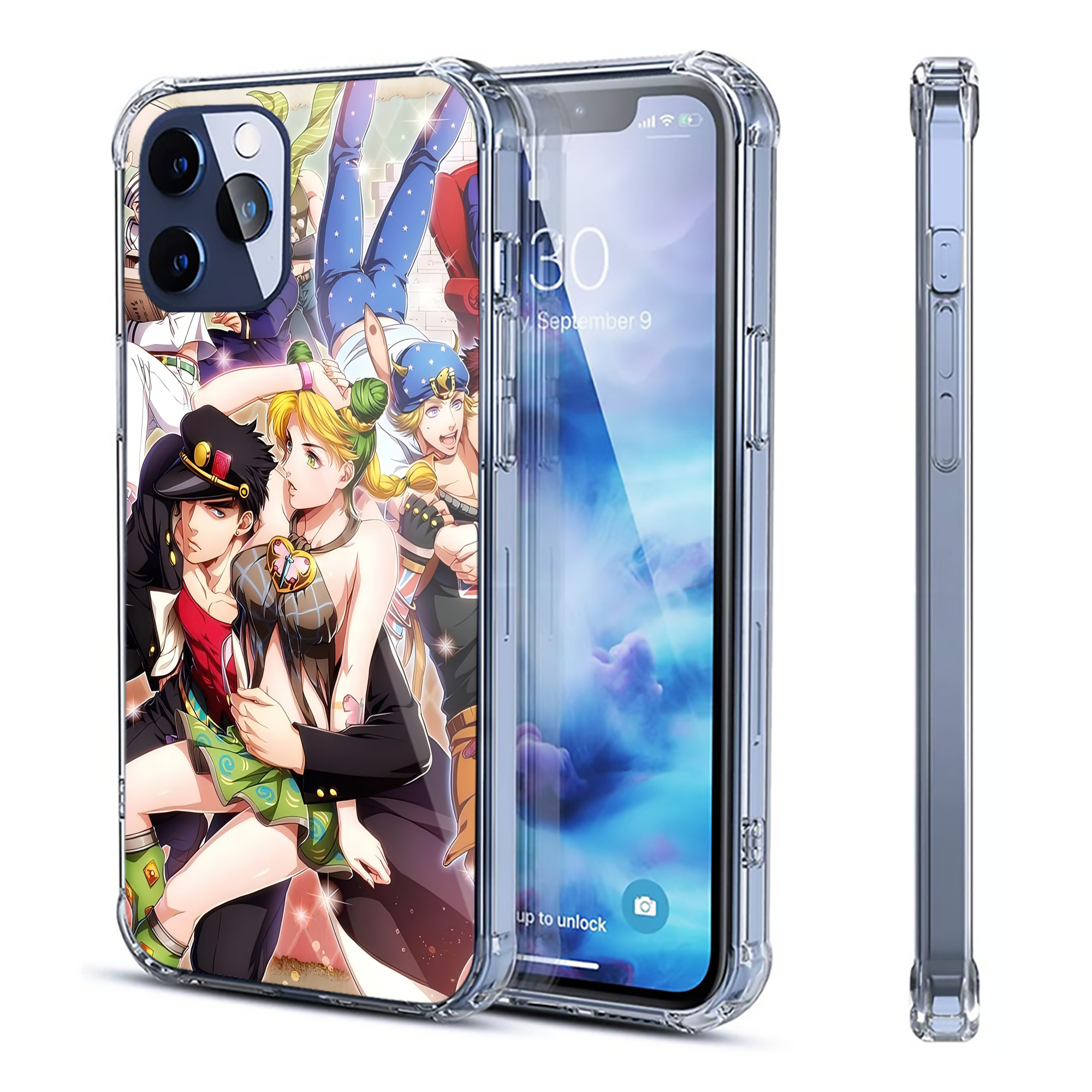 （画像用） ジョジョの奇妙な冒険 JoJo's Bizarre Adventure 【iPhone 12シリーズ対応】透明スマホケース（クリアソフトケース）